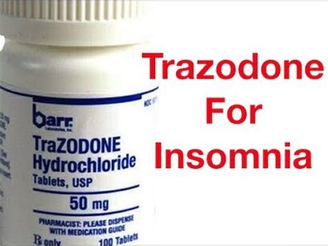 insomnia medication trazodone
